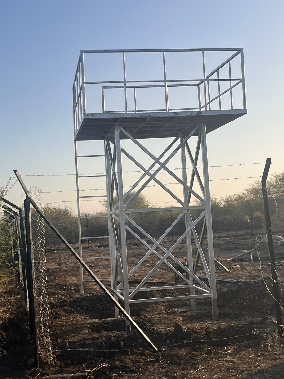 Steel structure at a water infrastructure site